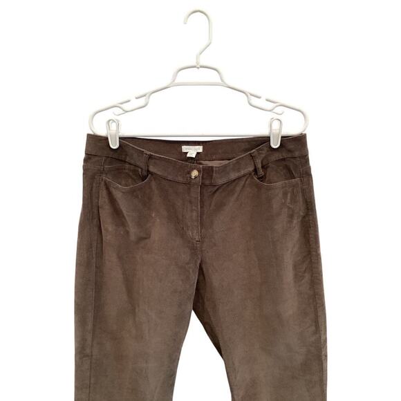 J.Jill Womens Bootcut Corduroy Pants 12P 12 Petite Mousse Brown Casual Fall Work - Picture 6 of 10